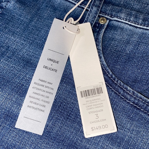 NWT Chico’s So Slimming Girlfriend Slim Leg Sz3 - Picture 7 of 8